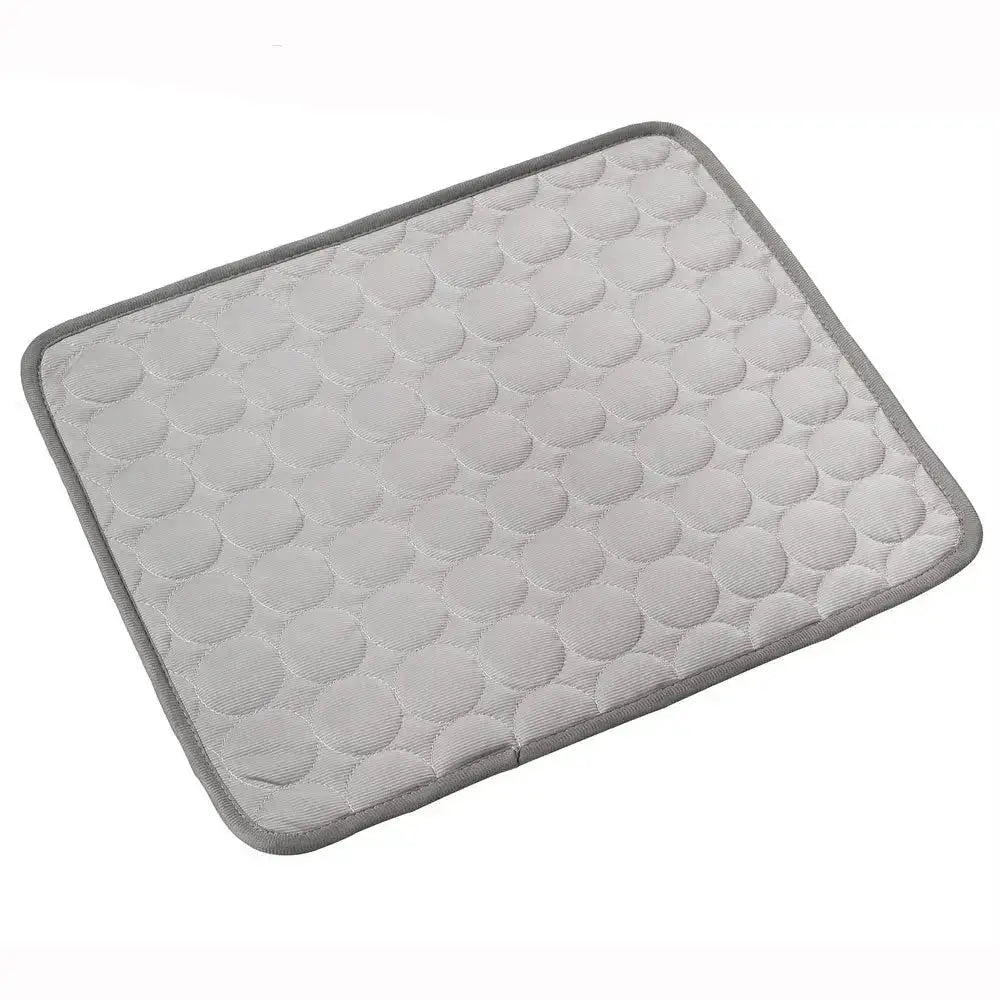 Dog Cooling Mat (1+1) - comfortable gray mat for keeping pets cool during hot weather.