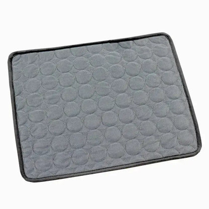Dog Cooling Mat (1+1) in grey, designed for pet comfort and cooling during hot weather.