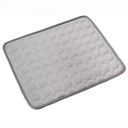 Dog Cooling Mat (1+1) - comfortable gray mat for keeping pets cool during hot weather.